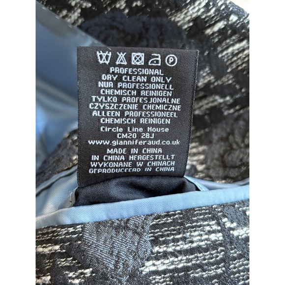 Women's Gianni Feraud Black Rose Blazer | Sz US 4 / EU 34| Brocade Fitted Jacket - Picture 10 of 10